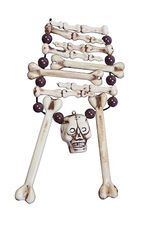 Halloween Voodoo Skull Fang Bone Necklace by Struts Fancy Dress ...