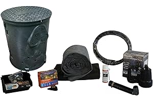 HALF OFF PONDS - Savio Pond Free 1200 Waterfall Kit - 5 ft by 10 ft EPDM Liner, 1,200 GPH Manta Series Water Pump - PXSS5