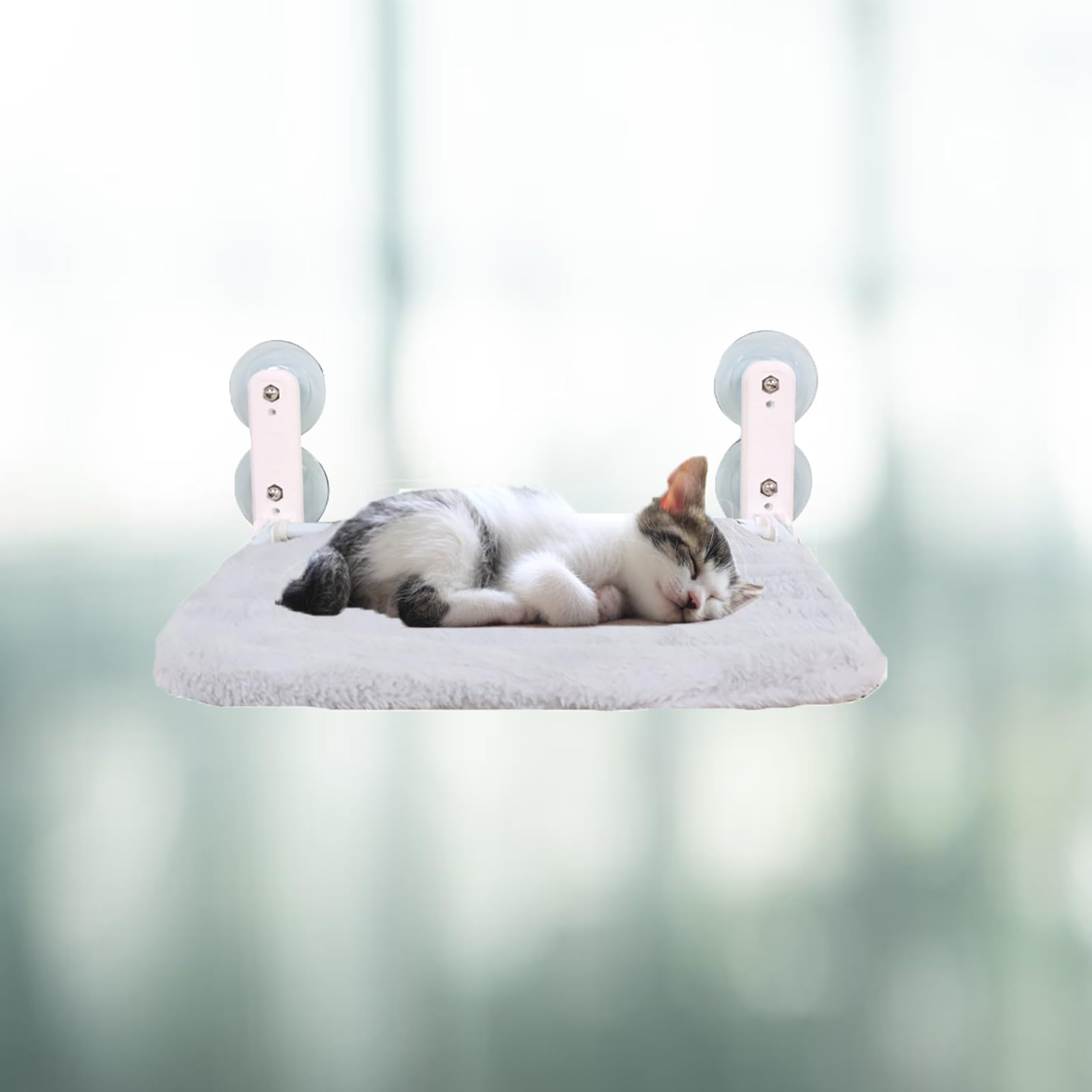 SANON Cat Window Bed Hammock, Foldable Cat Window Perch with Strong Suction Cups Mount