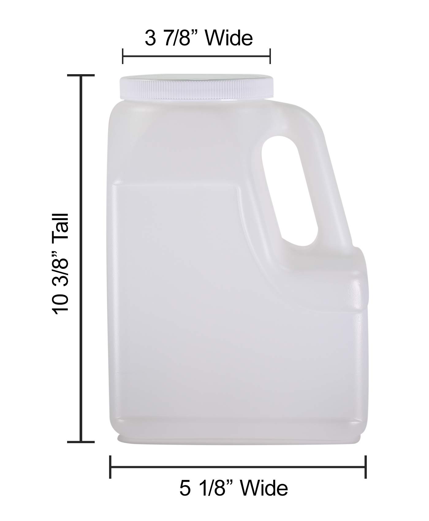 Pinnacle Mercantile Square 1.25 Gallon Plastic Bottles w/ScrewOn Lids