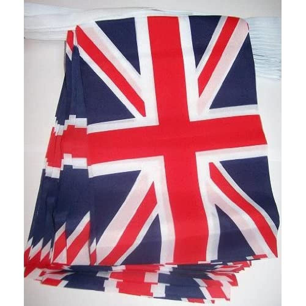 AZ FLAG - United Kingdom Bunting Flag - 10 Ft Garland with 10 Small British Flags 8'' x 6'' - 100% Polyester String Pennant - 3 meters