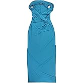 Ralph Lauren Womens Twisted Off-Shoulder Dress, Blue, 6