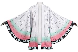 Haydory Women Kochou Shinobu/Agatsuma Zenitsu/Rengoku Kyoujurou Cloak Cosplay Costume Kimono Cape Robe Halloween Suit Adult