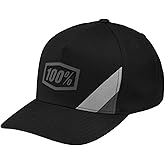 100% Men's Cornerstone Snapback Adjustable Hats,One Size,Black/Grey