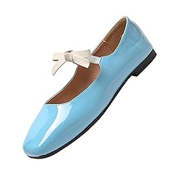 Hee grand Bowknot Mary Jane Flats for Women Shiny