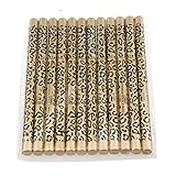 PIXNOR 12pcs Waterproof Double-ended Eyeliner Eyebrow Pencil with Brush - Black