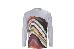 ZesiikLvie Mountain Bike Jersey Mens Long Sleeve Motocross Jersey Cycling Jersey Breathable Quick Dry Downhill BMX Off-Road