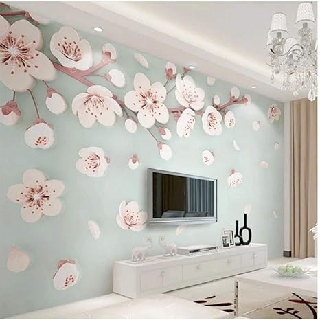 Amazon 壁飾り壁画 壁紙 桜の花フ レスコ壁画壁画 壁の装飾 250x175cm ウォールステッカー オンライン通販