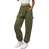 ATHMILE Womens Cargo Sweatpants Oversized Fleece Joggers Fall Fashion Outfits Y2k Clothes 2026 with Pockets