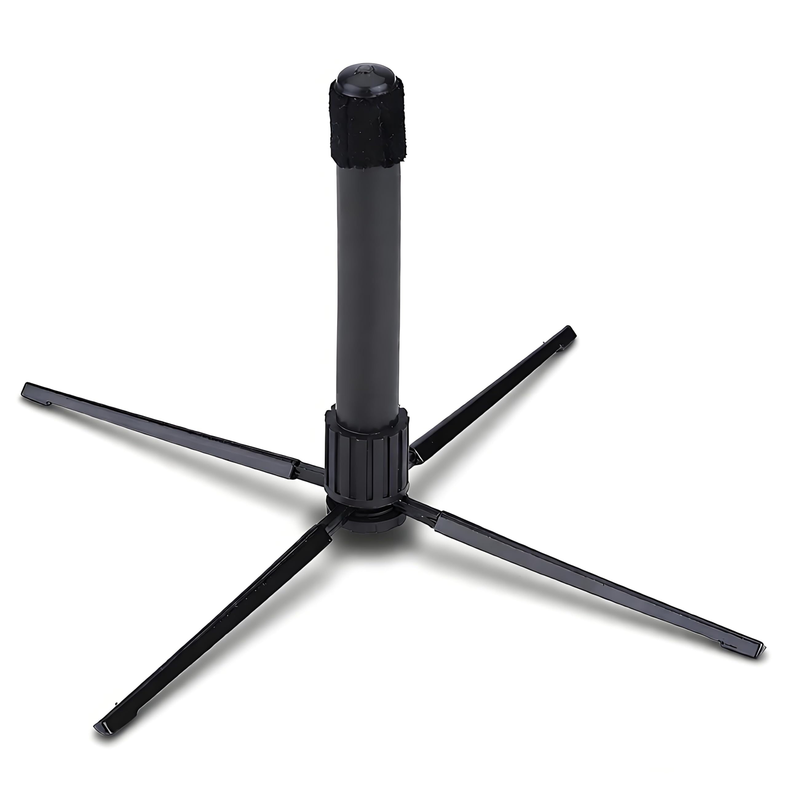 Flute Stand, 16.4 x 4 x 4cm, with 4-Leg Design, Portable Folding Stand for Clarinet, Flute, Oboe