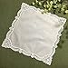 Sweet Heart Wedding Embroidery Lace Handkerchief for Bride & Ladies/White, A004