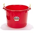 Little Giant® Plastic Muck Tub | Durable & Versatile Utility Bucket with Handles | Muck Bucket | Durable Handles | 70 Quart | Red