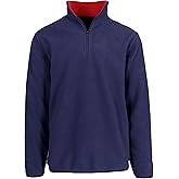 JH DESIGN GROUP Men’s Quarter Zip Thermal Fleece Pullover Long Sleeve Sweatshirt Mid Weight Sweater in 6 Colors