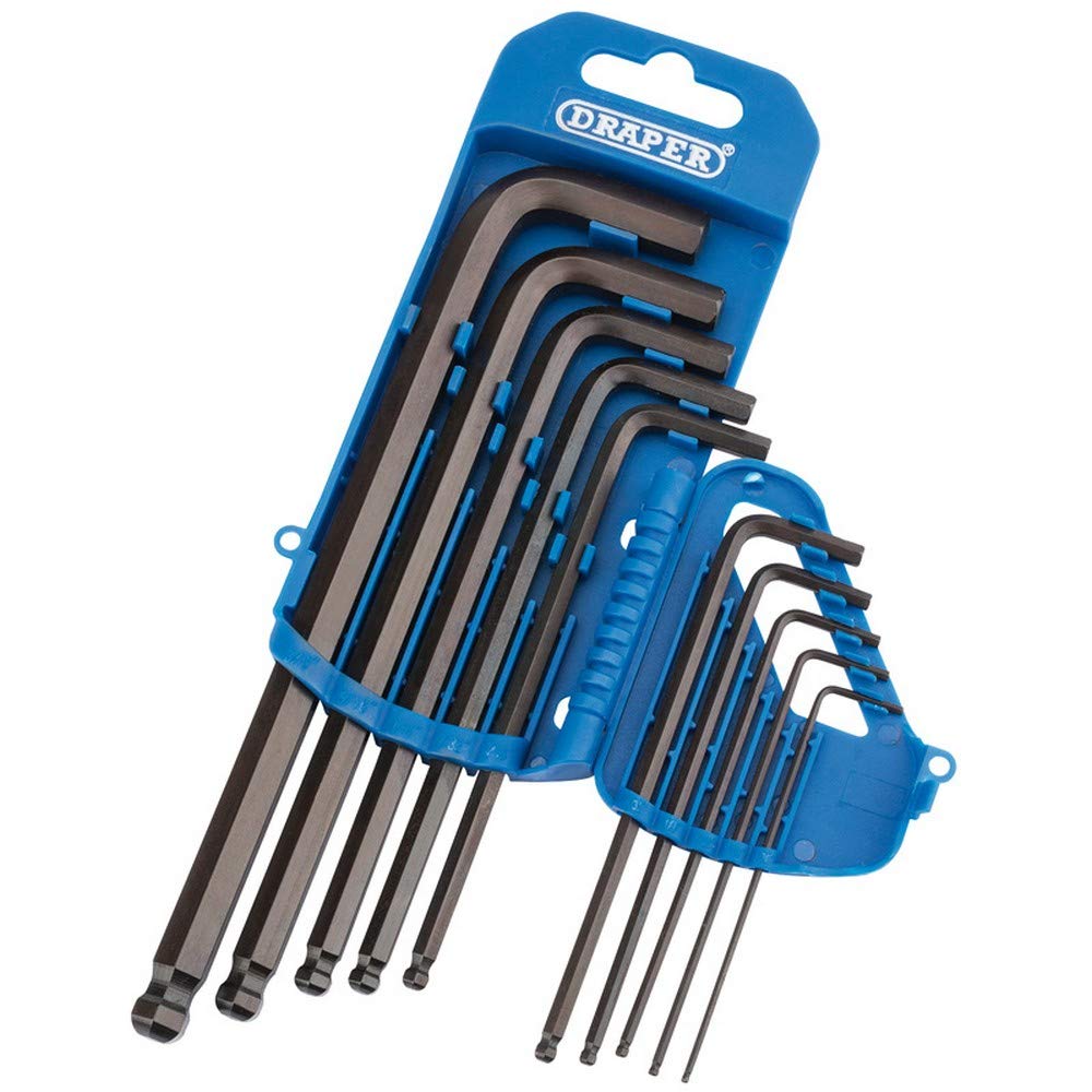 Draper 33716 Imperial Hexagon and Ball End Hexagon Key Set, 10 Pieces