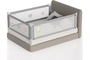 Athradies Bed Rails for Toddlers, 3 PCS Extra Long Toddler Bed Rails for Kids, Height Adjustable Baby Bed Rail Guard, Bed Rails for Full Size Bed