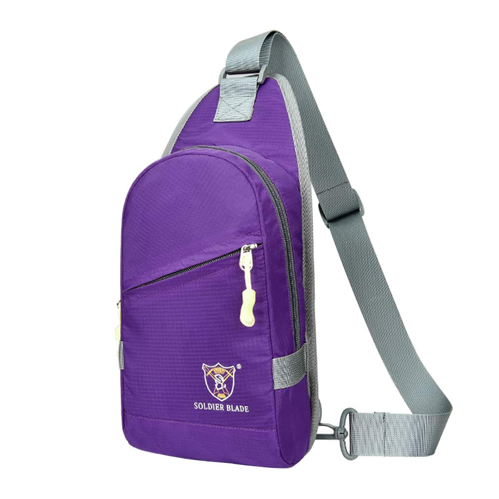 Sleeping forest Sling Bag for Men Lightweight Small Backpacks Water-proof Rucksack Sport Shoulder Bag Travel Chest Bag Cross Body Bag Gym Outdoor Personal Pocket Bag Daypacks for Men and Women Purple