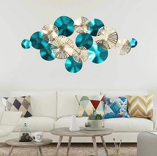 Gbfyld Contemporaneo Resumen Arte De Pared De Metal Circulos De