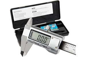 SCITOOLS All-Metal Small Digital Caliper 0-4" Mini Measuring Tool, Micrometer Caliper with Auto-Off Feature, Interchangeable Between inches and millimeters for DIY/Household and 3D Printing