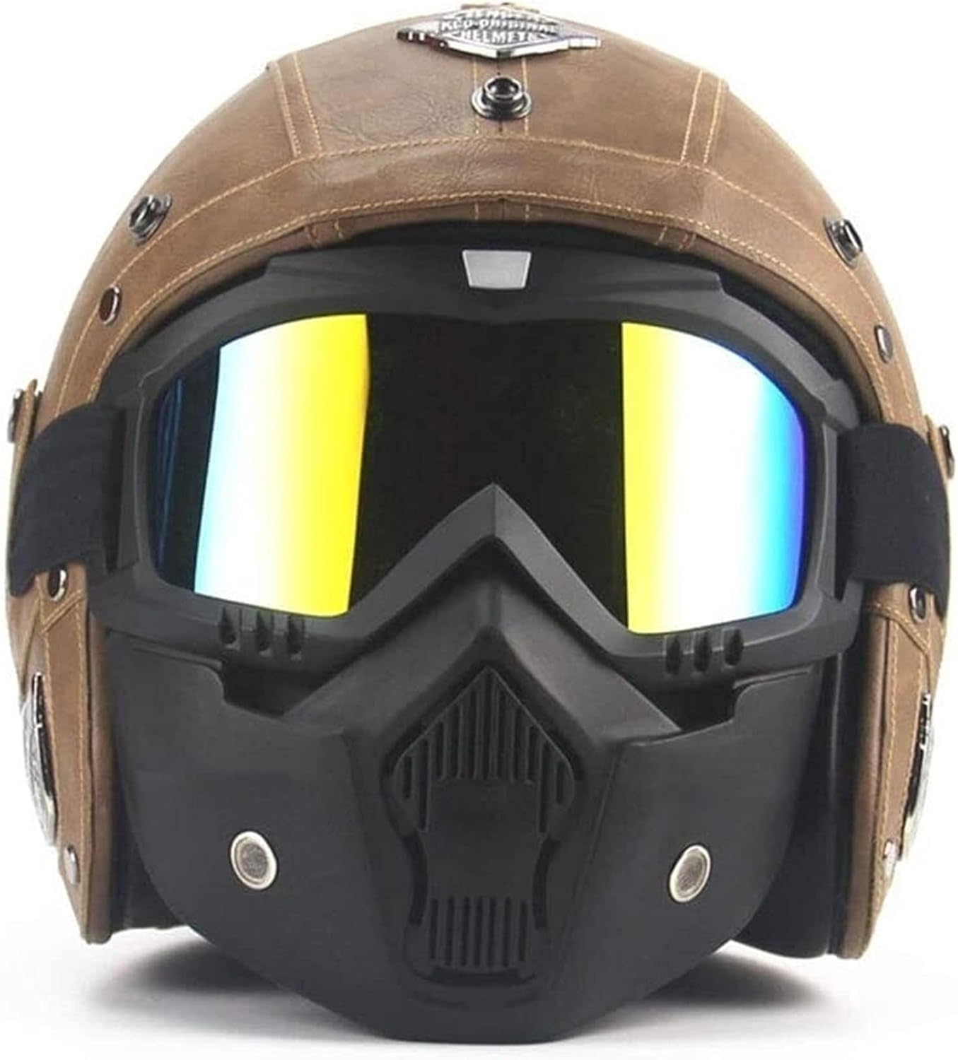 3/4 Open Face Jet Helmet Vintage Adult Style Jet Helmet Touring Moped