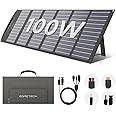Egretech Portable Solar Panel 100W 17.5V with MC-4 to DC5521/XT60/Anderson Cable, 100W Foldable Solar Panels Kit with Adjustable Kickstands, Waterproof IP65 for Power Station, Camping, Outdoor