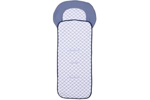 Little Dedi Iceberg Stroller Liner - 4D Iceberg Fabric, Quick-Dry, Universal Fit, Oeko-Tex Certified, Refreshing Comfort for Strollers and Car Seats (Blue, 5x29)