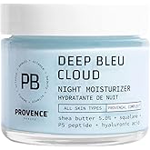 Provence Beauty Bleu Cloud Night Moisturizer – Hydrating Night Cream for Face, Anti-Aging Nighttime Moisturizer for All Skin Types 2Fl Oz