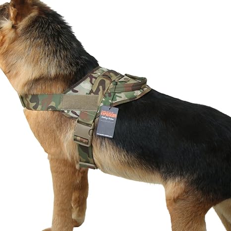 multicam black dog harness