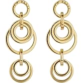 Ted Baker London Huliet Multi Hoop Drop Earrings For Women (Gold)