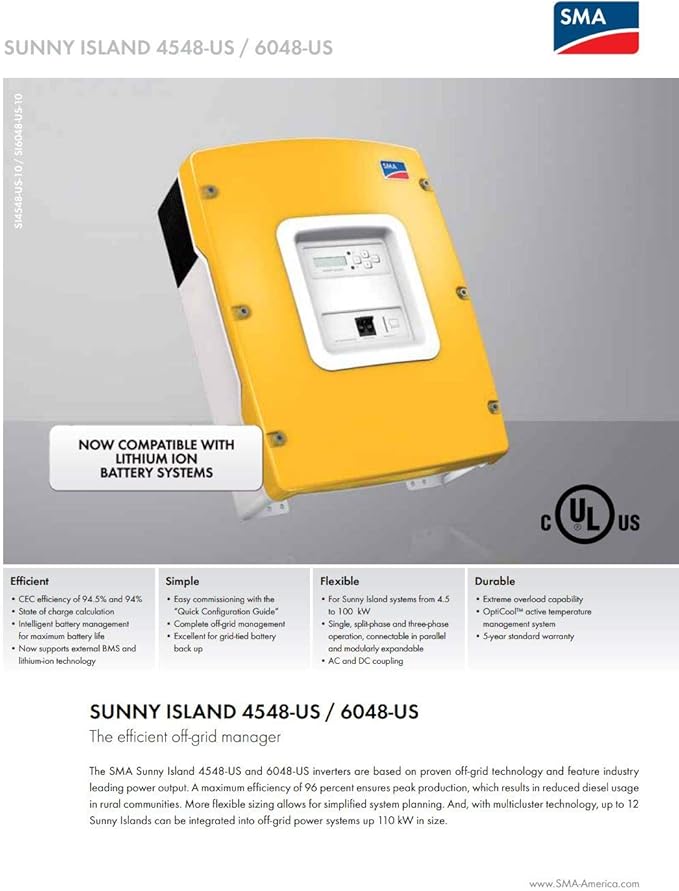 Amazon Com Sma Si6048 Us 10 Sunny Island 6048 Inverter Charger Car Electronics