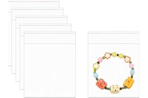 Square Cello Bags 4x4" 300pcs Self Adhesive Plastic Bags Clear Resealable Cellophane Bags 2mil for Cookie Bakery Candy Snacks