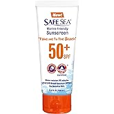 SAFE SEA Jellyfish Sting-Blocking Sunscreen, SPF 50+ travel Size Lotion, Waterproof, Biodegradable, Coral Reef-Safe, Body and Face Sunscreen, Anti-Jellyfish and Sea-Lice sting protection (Tube 3.4 oz)