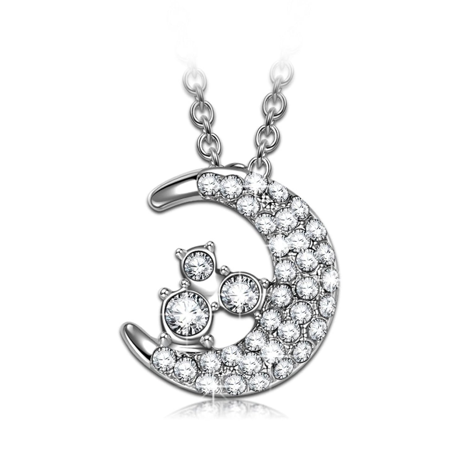 J NINA luna Collar Mujer fabricados con cristales SWAROVSKI® Joyería Colgante para