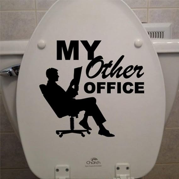 My Other Office WC-Sitz-Aufkleber fürs Badezimmer, Auto-Aufkleber