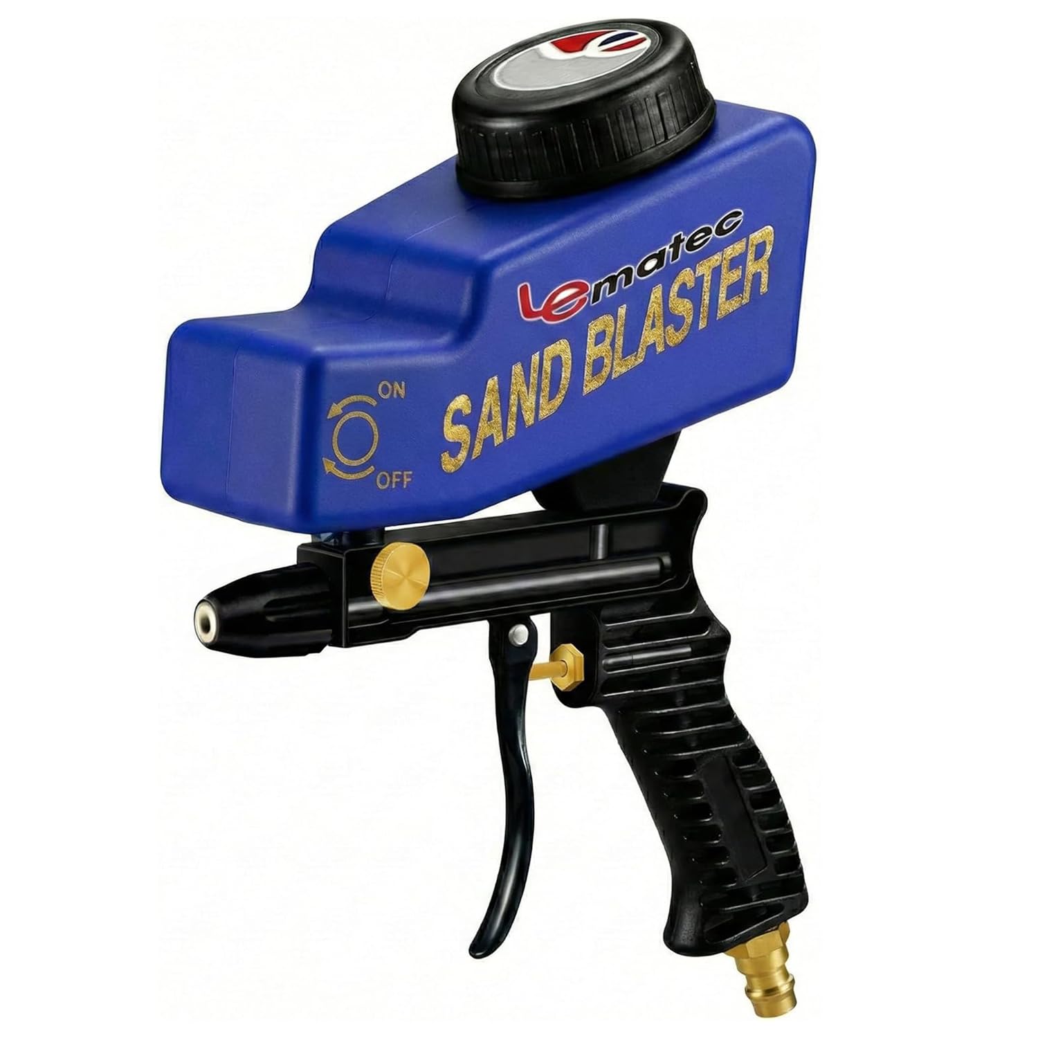 Photo 1 of ** SOLD AS IS NO REFUND/RETURN ** SEE COMMENTS!
LE LEMATEC Portable Sand Blaster Gun Kit for Rust Removal, Glass Etching, & spot blasting - Requires 150PSI Air Compressor 4+ CFM for Detail Work & Small Projects - Ceramic Nozzle Blue