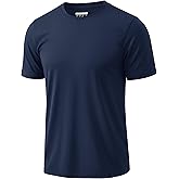 MAGCOMSEN Men's Workout Shirts Dry Fit Short Sleeve Shirts UPF 50+ Moisture Wicking Athletic Swim Tshirt Running Gym Fishing
