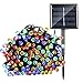Qedertek Solar String Lights 72ft 200 LED Fairy Christmas Lights, 8 Modes Ambiance Lighting for Outdoor, Patio, Lawn, Landscape, Garden, Home, Wedding (Multi-Color)