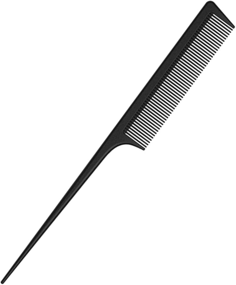 JeoPoom Carbon Hair Comb Fine Tooth 225x24mm Break-Proof Antistatic
