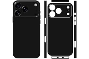 Skin Sticker Compatible with iPhone 14, 15, 16, 17, Protector Film Vinyl Decal Black Cover for Phone Back Camera Side (for 17
