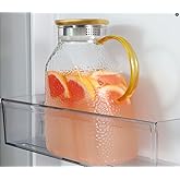 WARMSIMPLE Glass Pitcher With Lid, 2 Liters Glass Pitchers With Handle And Lid, 68 oz Water Pitcher For Fridge, Tea Jug Carafe Jar For Hot/Cold Water Iced Juice Coffee Milk Fruit