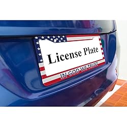 oFloral in God We Trust Aluminum Alloy License