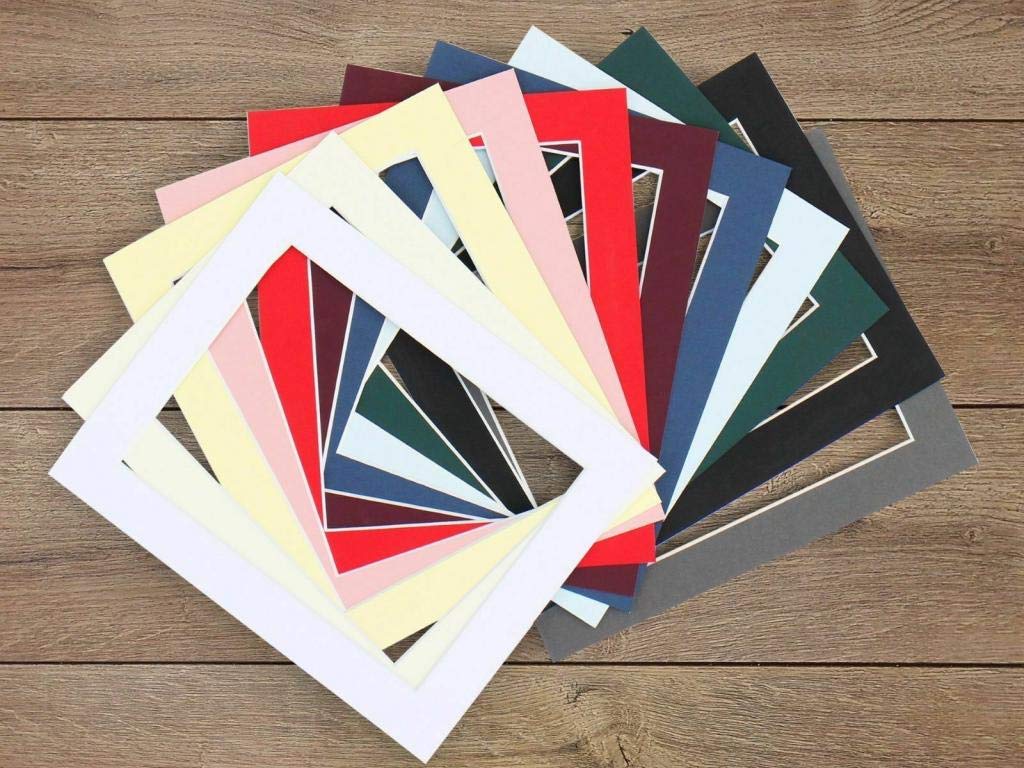 Frame Company Pack of 10 White V-Groove Mounts 10x8 for 6x4 inch *Choice of Colours* — image 1