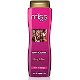 FAIR & WHITE-Miss White, Skin Brightening Body Lotion – 13.5 Fl oz / 500 ml – Moisturizing, Hydrating Lotion, Helps to Reduce pigments on: Body, Elbows, Knees and Armpits