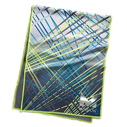 Mission HydroActive Max Large Cooling Towel, String Theory Cobalt Blue, 11″ x 33″