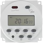 BAOMAIN CN101C 12V 16A Digital Programmable Timer Switch Relay | 12V DC/AC 16A SPST relay switch with digital LCD display. Supports 28-times daily &amp; weekly programmable timing schedules.