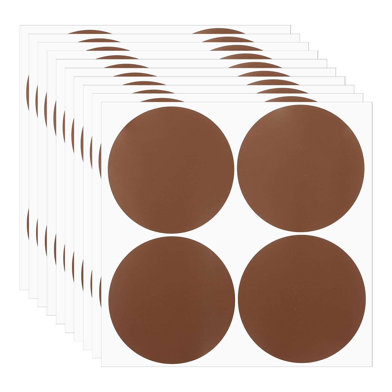 PATIKIL Round Colored Stickers 4", 25 Pcs Removable Sticky Writable Circle Coding Labels for Office Shop Home Classroom Marking Classification, Brown