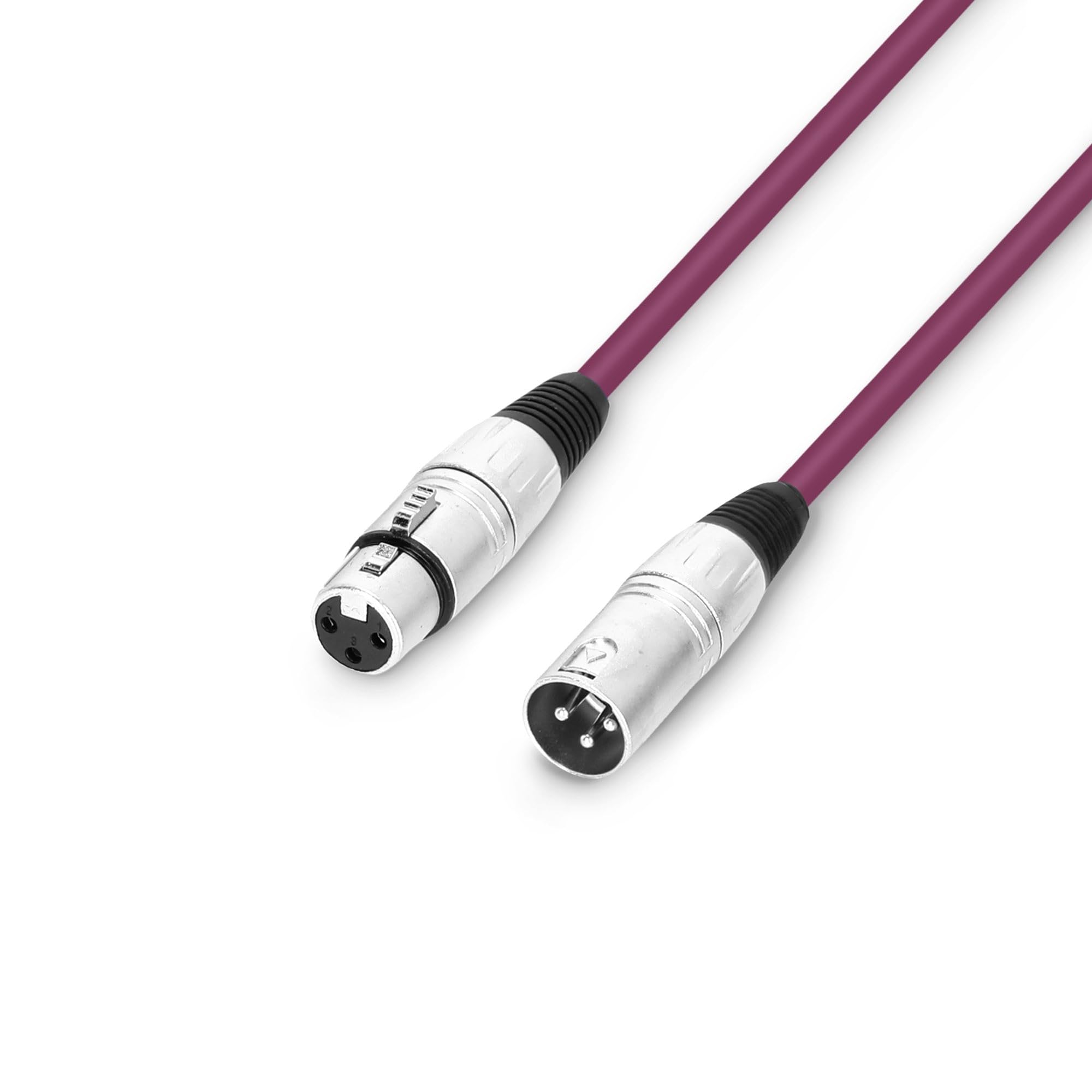 Adam Hall cables 3 Star MMF 0100 PUR Microphone Cable XLR Female to XLR Male 1 m Purple — image 1