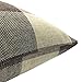 YOUR SMILE Retro Farmhouse Buffalo Tartan Chequer Plaid Cotton Linen Decorative Throw Pillow Case Cushion Cover Pillowcase for Sofa,Set of 2 (Brown, 18''x18'')