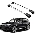 ERKUL Roof Rack Cross Bars for Mercedes Benz EQB 2022-2025 | Aluminum Crossbars with Anti Theft Lock for Raised Rails | Not Compatible with Moon Roof - Silver