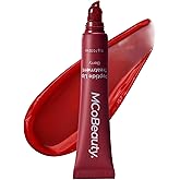 MCoBeauty Peptide Lip Treatment - Berry Plumping Lip Gloss Balm | Deep Cherry Tinted Glaze, Hydrating Cream Oil Formula, Shea Butter &amp; Peptides for Soft Lips, Non Sticky, Vegan &amp; Cruelty Free