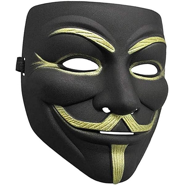 Anonymous Guy Fawkes Mask With Cape And Bandit Hat - V For Vendetta Style Halloween Fancy Dress Costume By Whatchuseek2010